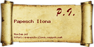 Papesch Ilona névjegykártya